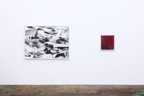 Accrochage - Installation view, west wall. 