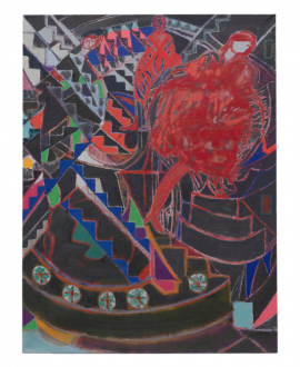 Jackie Gendel – Stained Glass Cliff - Jackie Gendel, tbt, 2019. Oil on linen, 40 x 30 in.