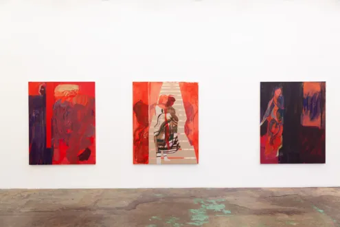 North and west walls, installation view.