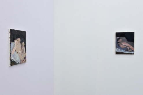 Recent Paintings - Installation view, east and south walls (corner).