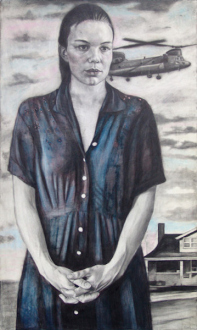 Jenny Scobel  – Women - Ohio, 2006/2007. Graphite, watercolor and wax on preparedwooden panel, 42 x 24 in.