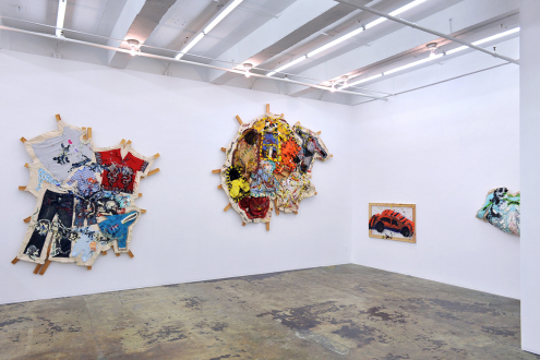 Mike Cloud – Quilt painting - Installation view: west and south walls