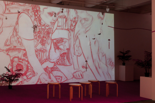 Mithu Sen – I have only one language; it is not mine - Installation view: courtesy Kiran Nadar Museum of Art, New Delhi.