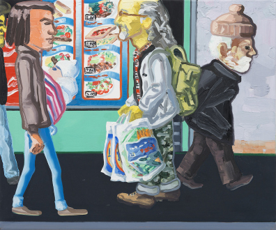 Marcus Weber – Adalbertstraße, Krazy Kat und Artforum-Leser - A-Str.11, 2009. Oil on canvas, 20 x 24 in.