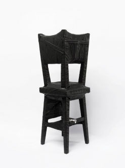 Soft Haze – Xinyi Cheng, Nabuqi, Ali Van - Nabuqi, Object No. 4, 2014. Wooden chair, fabric, varnish, 34 x 11 x 11 in.