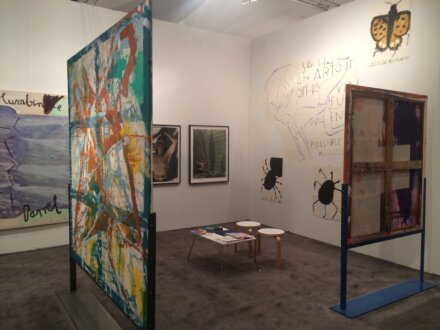 NADA Miami Beach 2015 – Dona Nelson, Elaine Stocki, Rose Wylie - Installation view from: 