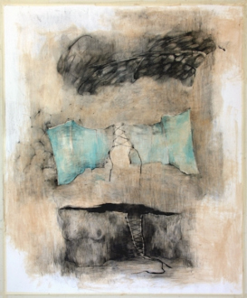 Contemporary Art from Pakistan – Huma Mulji, Bani Abidi, Naiza Khan, Hamra Abbas, Rashid Rana, Mahbub Shah, Zahoor Ul Akhlaq, Muhammad Zeeshan - Naiza Khan: Untitled, 2006. Graphite, charcoal and watercolor on Fabriano paper,
70.5 x 58.75 in.