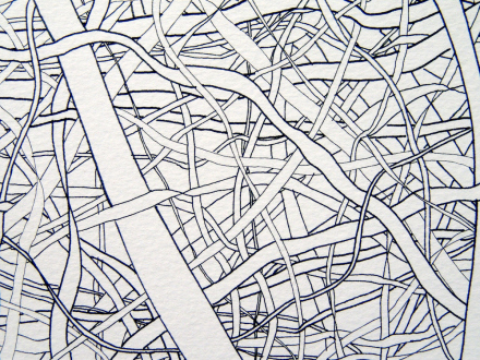 Nadia Khawaja – Drawings – Videos- Photographs - Nadia Khawaja, Drawing 29, 2010. Felt-tip pen on paper, 29.5 x 39.5 in (detail).