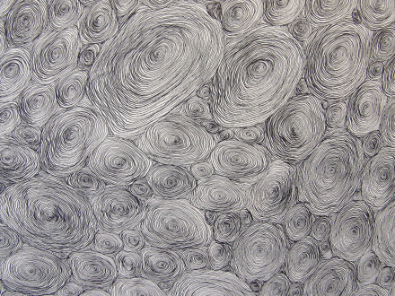 Nadia Khawaja – Drawings – Videos- Photographs - Nadia Khawaja, Drawing 43, 2009. Felt-tip pen on paper, 41.5 x 60 in (detail).