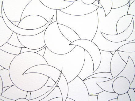 Nadia Khawaja – Drawings – Videos- Photographs - Nadia Khawaja, Drawing 34, 2010. Felt-tip pen on paper, 29.5 x 39.5 in (detail).