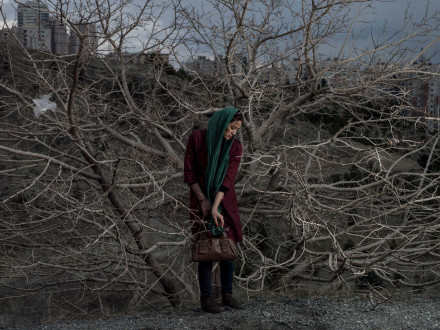 Newsha Tavakolian - <i>Portrait of Somayeh, Blank Pages of an Iranian Photo Album</i>, 2014-2015, Tehran, Iran. Edition of 7 + 2 AP, Inkjet print on Epson Hot Press paper, 135 x 180 cm.