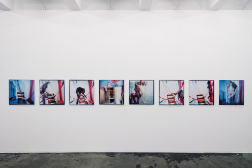 Oladélé Ajiboyé Bamgboyé, 2023 - Installation view, east wall (photo: Fernando Sandoval/MW).