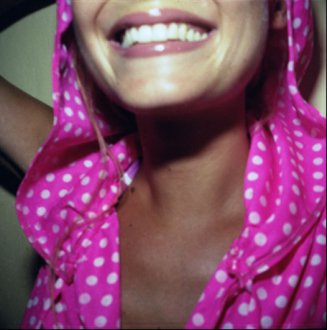 PAT Untitled (Pink Hood), 2004. C-print, 11 x 11 in (image size), ed. of 7.