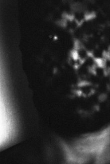 PAT – Unseen, unheard, unexplained - PAT Untitled (Man in Mask, 1), 2007. Gelatin silver print,
19.5 x 13 in (image size), ed. of 7.