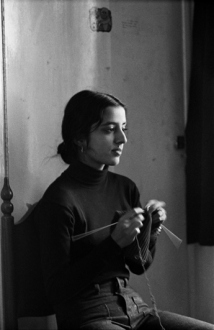 Pablo Bartholomew – Outside In - Medha Knitting, 1974. Gelatin silver print, edition of 10 (+3 AP),
24 x 16 in.