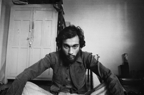 Pablo Bartholomew – Outside In - Self Portrait After a Trippy Night the Morning After in My Room, New Delhi, 1976. Gelatin silver print, edition of 10 (+3 AP), 16 x 24 in.