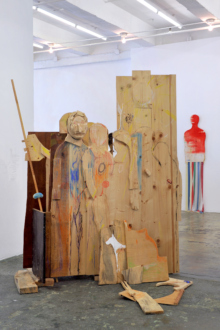 Róza El-Hassan – Labyrinth of Rebellion - How to Proceed, 2017. Wood and mixed media. 210 x 179 x 57 cm. 