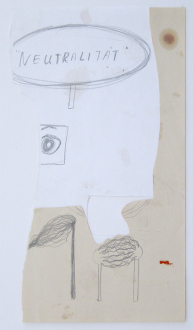 Roza-El-Hassan - Neutralität, 2002. Work on paper, 11.75 x 6.75 in.