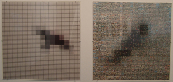 Contemporary Art from Pakistan – Huma Mulji, Bani Abidi, Naiza Khan, Hamra Abbas, Rashid Rana, Mahbub Shah, Zahoor Ul Akhlaq, Muhammad Zeeshan - Rashid Rana: Dead Bird Flying, 2006. C-print, diptych, edition of 5, 30 x 30 in. each.