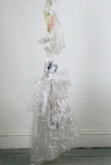 Animate Matter – Pia Maria Martin, Dona Nelson, Richard Staub, Rose Wylie - Richard Staub: African Bride, 1996. Plastic, thread, 69 x 18 x 16 in.