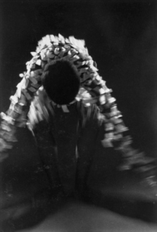 Senga Nengudi – Performances 1976 – 81 - Senga Nengudi, Masked Taping, 1978/79. Gelatin silver print. 40 × 26 ¾ inches. 
