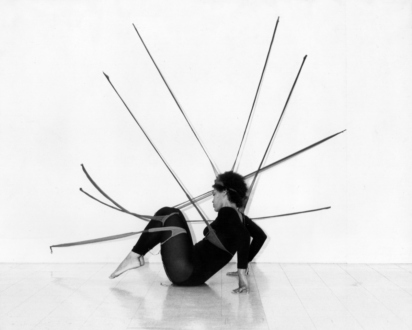 Senga Nengudi – Performances 1976 – 81 - Senga Nengudi, Performance Piece (Triptych), 1978. Gelatin silver print. 