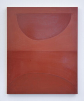 Suzan Frecon, <I>haematites</i>, undated. Oil on wood panel, 29 5/8 x 24 in. Courtesy of the artist and David Zwirner.