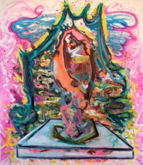 Shanna Waddell – “Misshapen Chaos of Well-seeming Forms!” - Shanna Waddell, Marital Bed, 2010. Oil on canvas, 84 x 72 in.