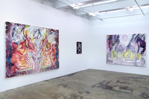 Installation view, east and south wall.