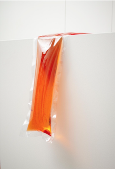 Water Compositions - <i>Water Composition (orange)</i>, 1969/70 (2018)
(Water Compositions)
Heat sealed vinyl and coloured water
38 ¼ × 15 ¾ × ⅞ inches (97.16 × 40.01 × 2.22 cm)
Edition of 2 plus I AP
