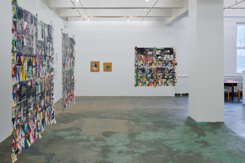Installation view, west and north walls.