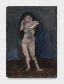 <i>Standing Nude #2</i>, 2022. Oil on panel, 7 x 5 in.
