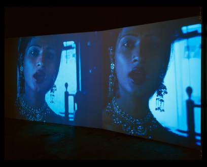 Tejal Shah – What are You? - Installation view from What are You? Installation with two channel video; color, sound. 11 min.