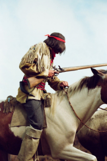 Photography Out of Germany – Sofia Hultén, Annette Kelm, Heinz Peter Knes, Alwin Lay, Michael Schmidt, Kathrin Sonntag, Tobias Zielony. - Tobias Zielony, Horseman, 2009 - 2011. C-Print, 69 x 46 cm, ed. 6.