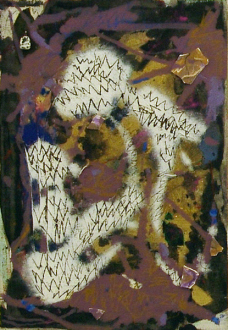 Whitney Claflin, Untitled, 2010. Mixed media on linen, 19 x 13 in.