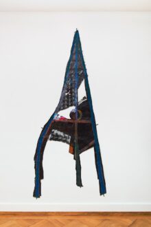Ada Friedman, <i>Performance Proposal: Helen Rides, Pyramid #6</i>, 2020–22. Mixed media, 83.5 × 41 in.