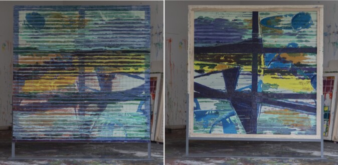 Dona Nelson – Double sided paintings - <i data-eio=