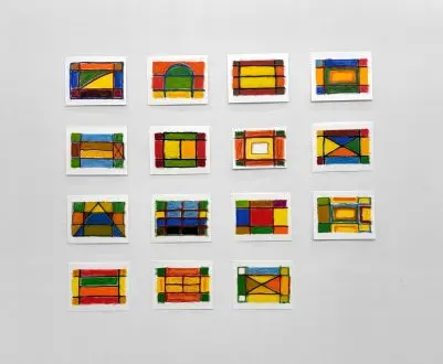 Harriet Korman: Housing Development / New Paintings and Drawings - All works: <i data-src=