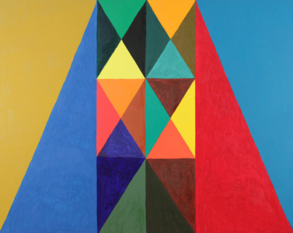 <i>Structure</i>, 2011. Oil on canvas, 48 x 60 in.