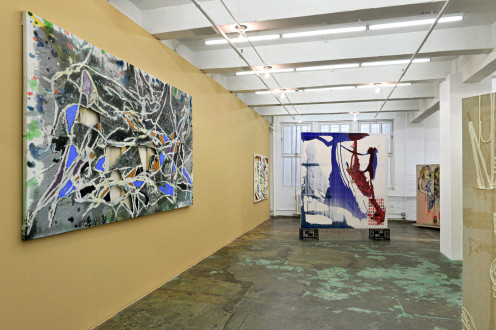 Stretchers Strung Out On Space - Installation view, looking towards north. 