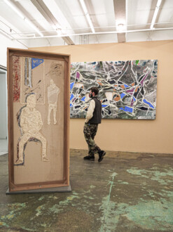 Stretchers Strung Out On Space - Installation view, looking towards entrance. 