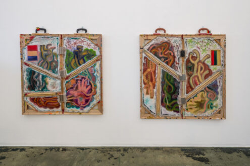 Mike Cloud: Suitcase Portraits - Installation view, east wall.
