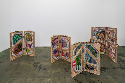 Mike Cloud: Suitcase Portraits - Installation view, south wall.
