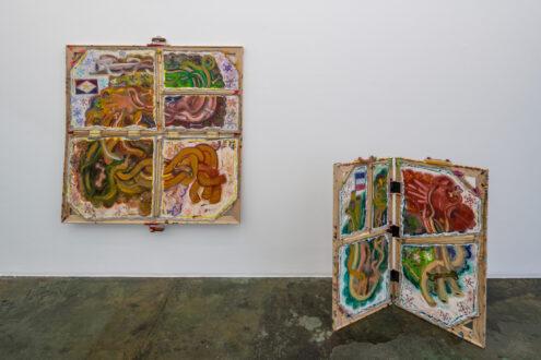 Mike Cloud: Suitcase Portraits - Installation view, west wall.
