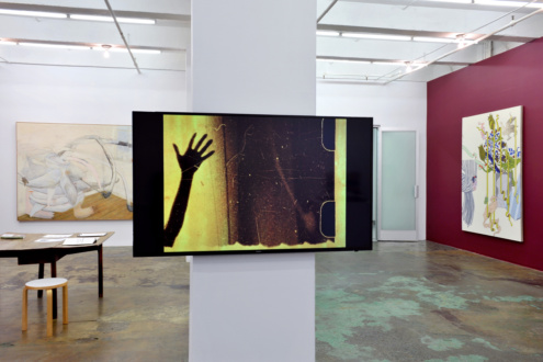 Installation view, south and west walls.