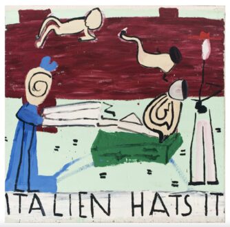 Rose Wylie, <i>Untitled</i>, 2003. Oil on canvas, 72 × 68 in.
