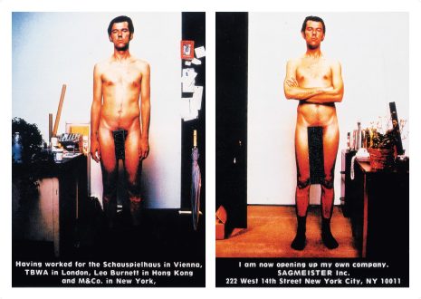 Stefan Sagmeister
<i>Detroit Opening Card</i>, 1993.
Posters on matte heavyweight paper, 46 x 66 in., edition 9 (+3 AP)
