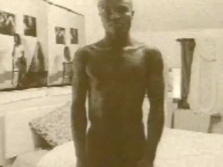 The Hair or The Man (c.1994) and Blink (2001):Two video projections - Still from <i data-src=