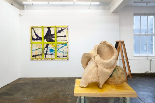 Dona Nelson & Andrew Ross | New Works - Installation view, facing north. (photo credit: Fernando Sandoval/MW).