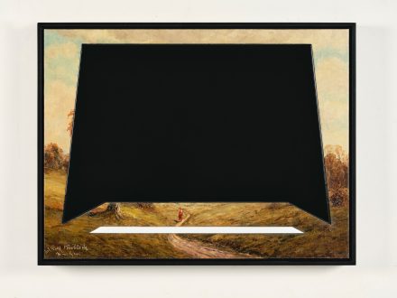 <i>Concrete</i>, 2025.
Contemporary inserts into historical painting, 25 x 30 in.